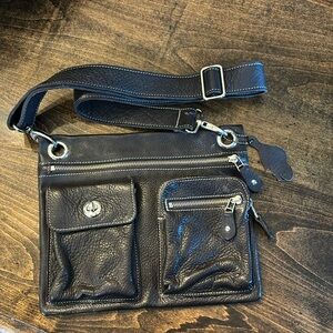 Roots Village Cross Body Bag leather